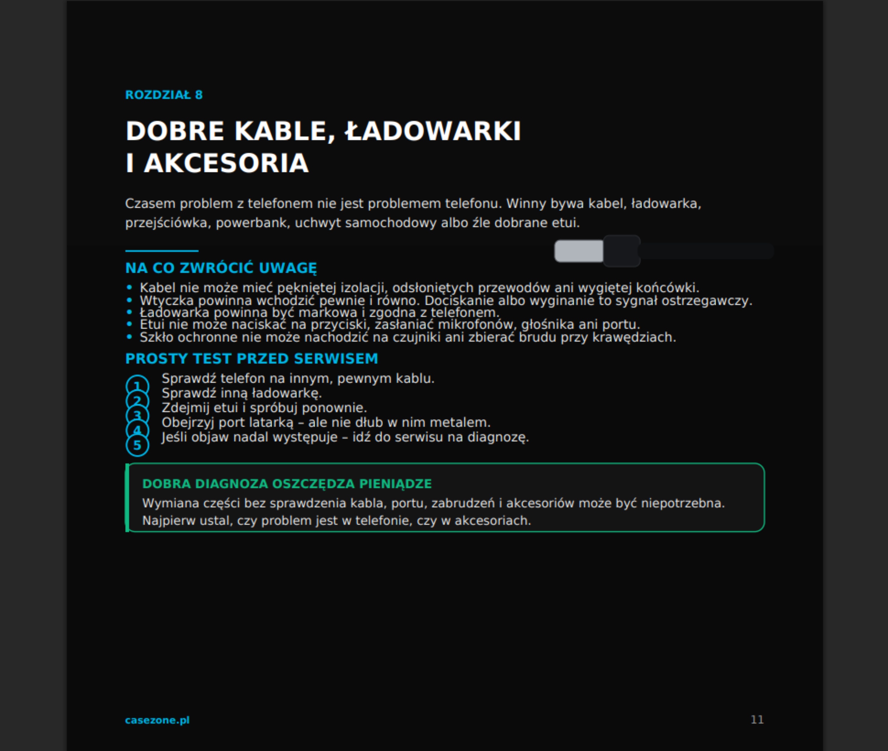Strona ebooka: Dobre kable, ładowarki i akcesoria